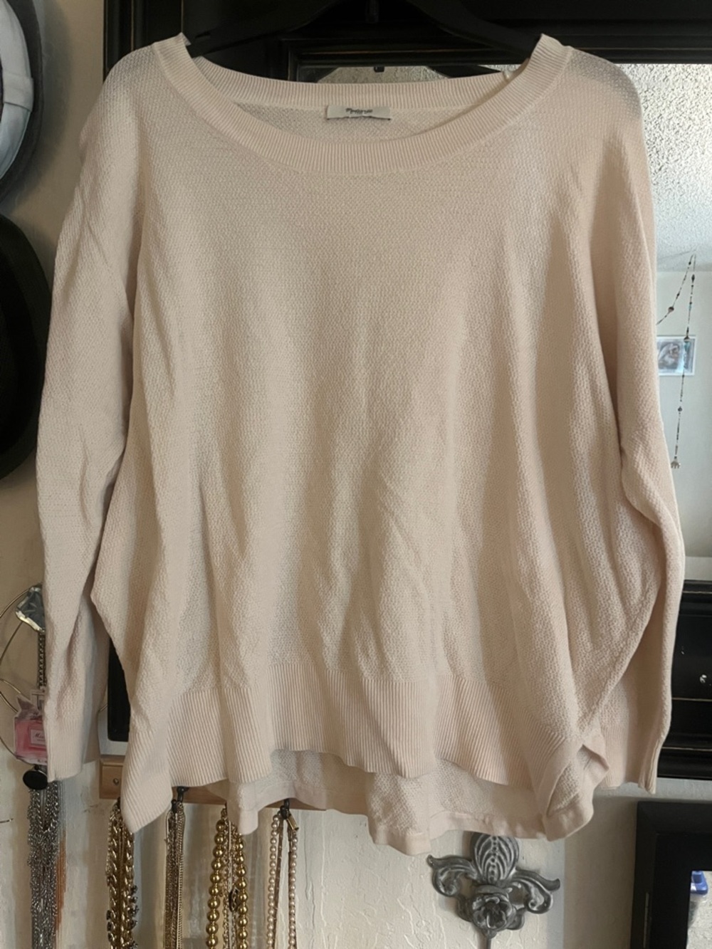 Madewell Cream Crewneck Knit Sweater